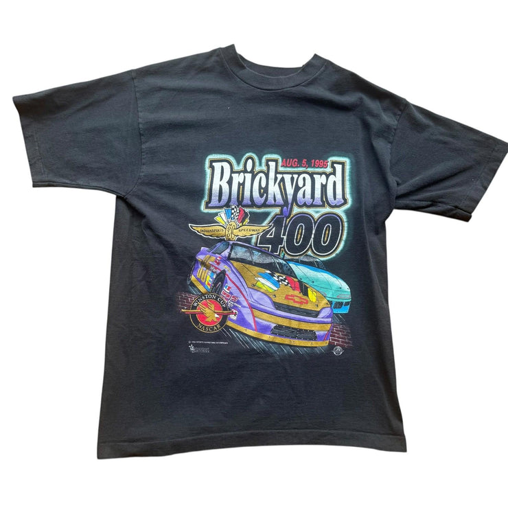 Vintage Brickyard 400 Winston Cup Nascar 1995 Black Single Stitch T-Shirt Size L