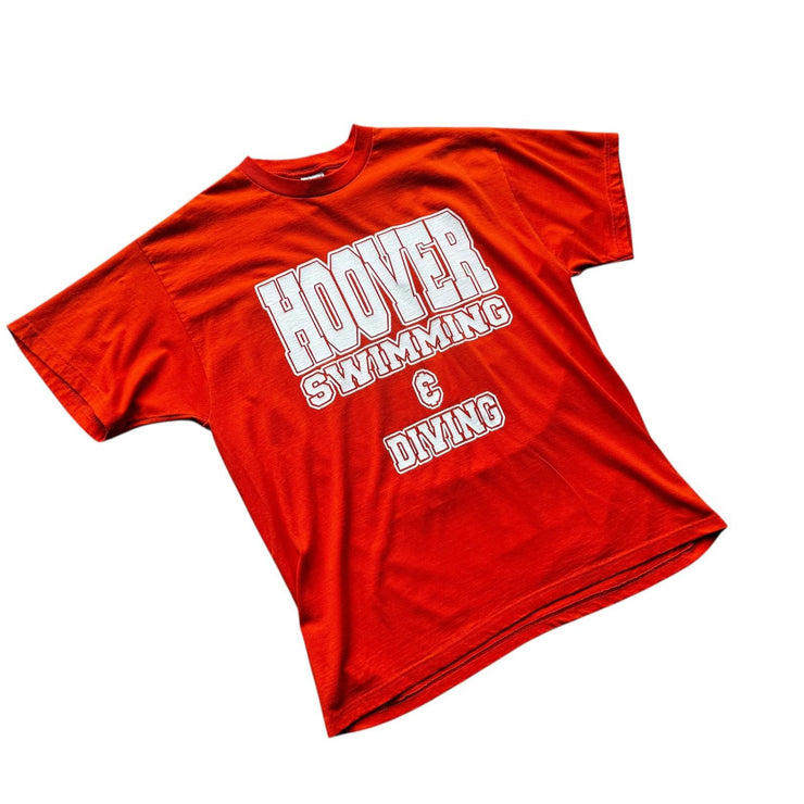 Hoover Swiming & Diving Fruit of The Loom Best Orange Graphic Tee Size XL