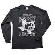 Friday Knight Lights American Football Long Sleeve Black Graphic T-Shirt Size M