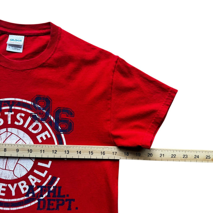 Property of Eastside Volleyball Red Graphic T-Shirt Size Small