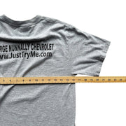 Y2K Chevolet Grey Baseball Graphic T-Shirt Size Small