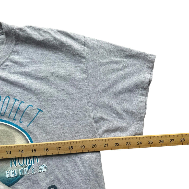 Columbus Zoo Preserve & Protect Grey Graphic T-Shirt Size Large
