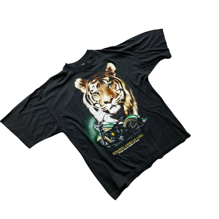 VTG Single Stitch Tiger Authentic American Label Graphic T-Shirt Size Large