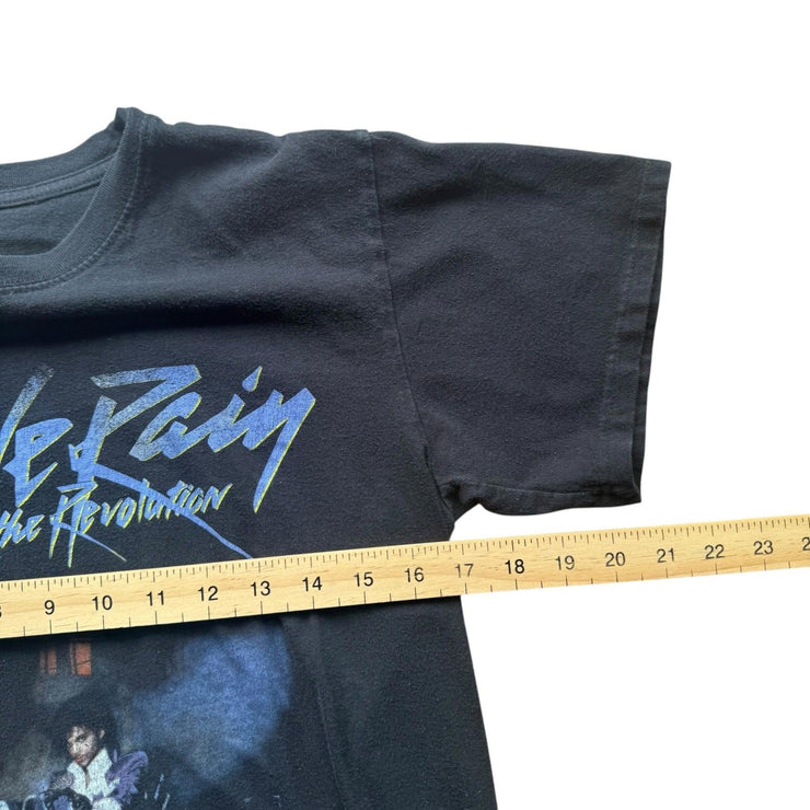 Prince Purple Rain Black Graphic T-Shirt Size Mens XS