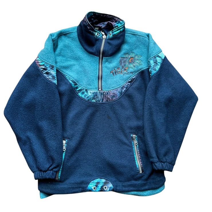 Vintage Tiger Spirit Magic Venture Quarter Zip Fleece Pullover Size XL