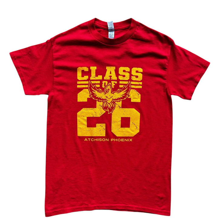 Class of 26 Atchison Phoenix Red College USA Graphic T-Shirt Size Small