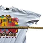 VTG 1996 Fireworks Display White Single Stitch Graphic T-Shirt Size XL