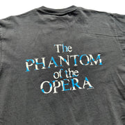 VTG Phantom Of The Opera Black Single Stitch Graphic T-Shirt 1986 Size Medium