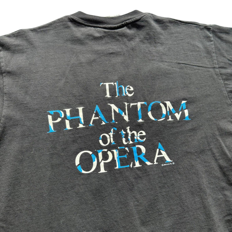 VTG Phantom Of The Opera Black Single Stitch Graphic T-Shirt 1986 Size Medium