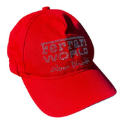 Ferrari World Abu Dhabi Men's Red Collectible Vintage Cap Adjustable Sizing