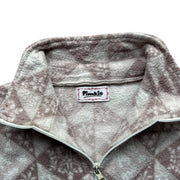 Cream Pattern Aztec Pinnkie Pullover Quarter Zip Fleece UK 10