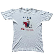 Vintage Iaea Denmark White Single Stitch Graphic T-Shirt Size XL