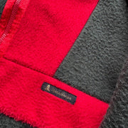 Vintage 90s Green Red Fleece Full Zip Jacket Size Large