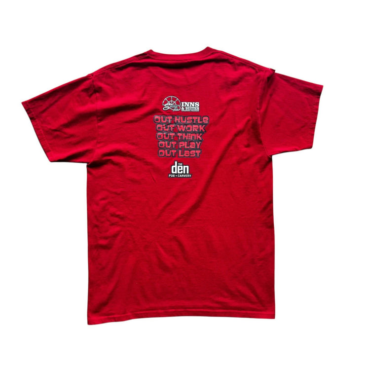 VTG Jerzees Red Eye Soccer Graphic T-Shirt Size Medium