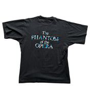 VTG Phantom Of The Opera Black Single Stitch Graphic T-Shirt 1986 Size Medium