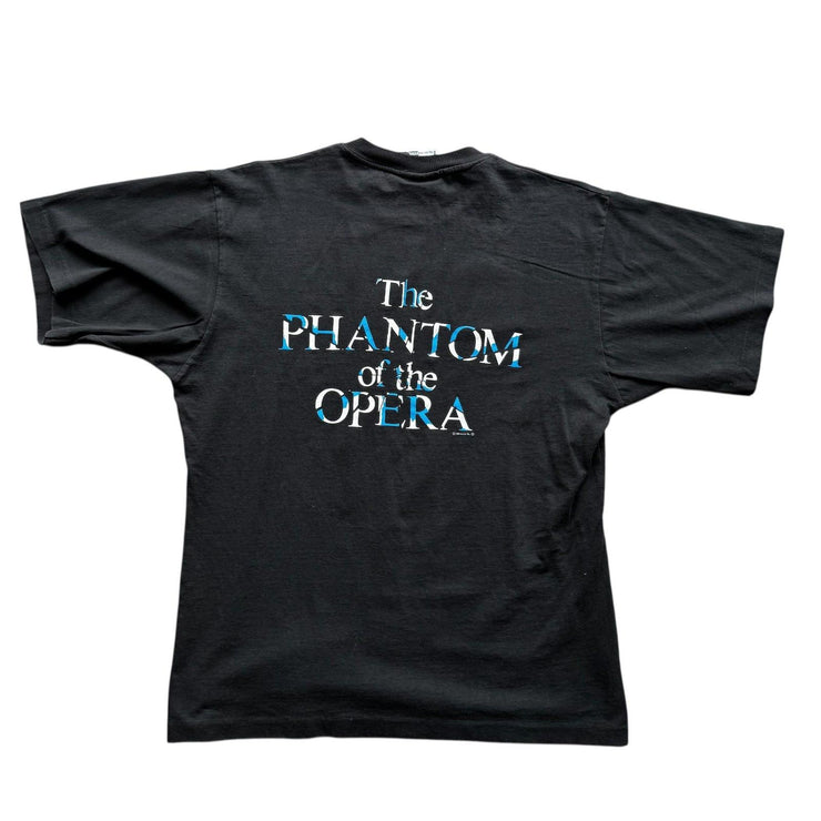 VTG Phantom Of The Opera Black Single Stitch Graphic T-Shirt 1986 Size Medium