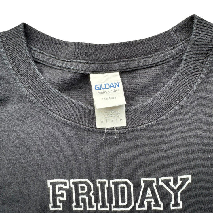 Friday Knight Lights American Football Long Sleeve Black Graphic T-Shirt Size M