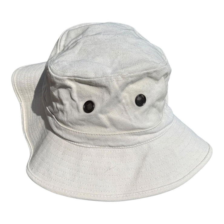 VTG Simon Charles Utility Cream Fishing Summer Bucket Hat One Size Fits Most
