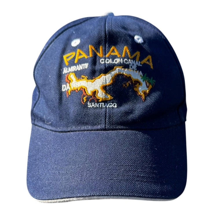 Vintage Panama Souvenir Blue Cap Adjustable Sizing