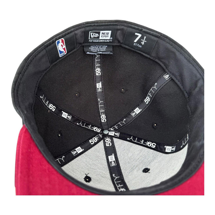 New Era NBA Miami Heat Fitted Baseball Cap Size 7 1/4