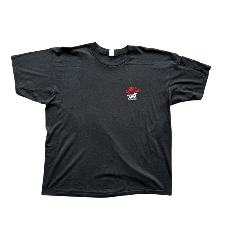 Vintage 1990s  Bull Durham Logo Pocket T-Shirt Black XL Single Stitch Size XL