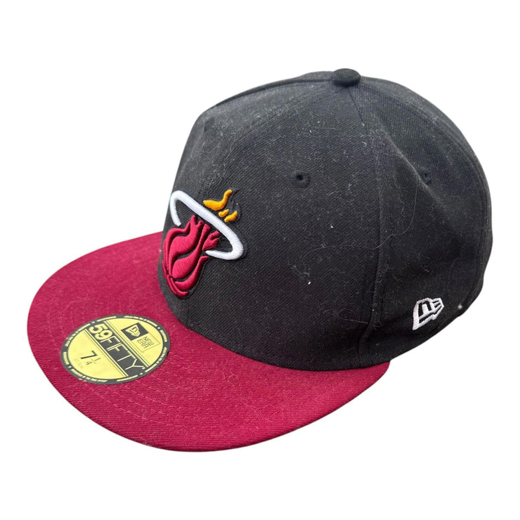 New Era NBA Miami Heat Fitted Baseball Cap Size 7 1/4