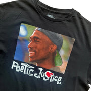Poetic Justice Tupac Black Men's Graphic T-Shirt Ripple Junction Size Large