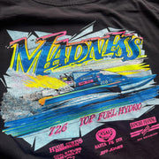 Vintage Madness Racing Top Fuel Hydro Boat Single Stitch Black T-Shirt Size 2XL