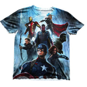 Avengers Assemble All Over Print Superhero T-Shirt Size Medium