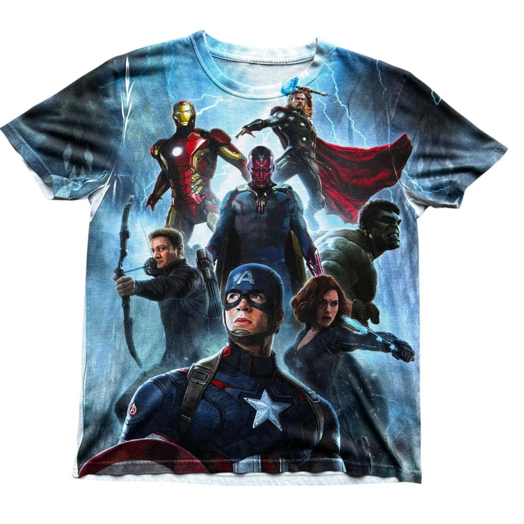Avengers Assemble All Over Print Superhero T-Shirt Size Medium