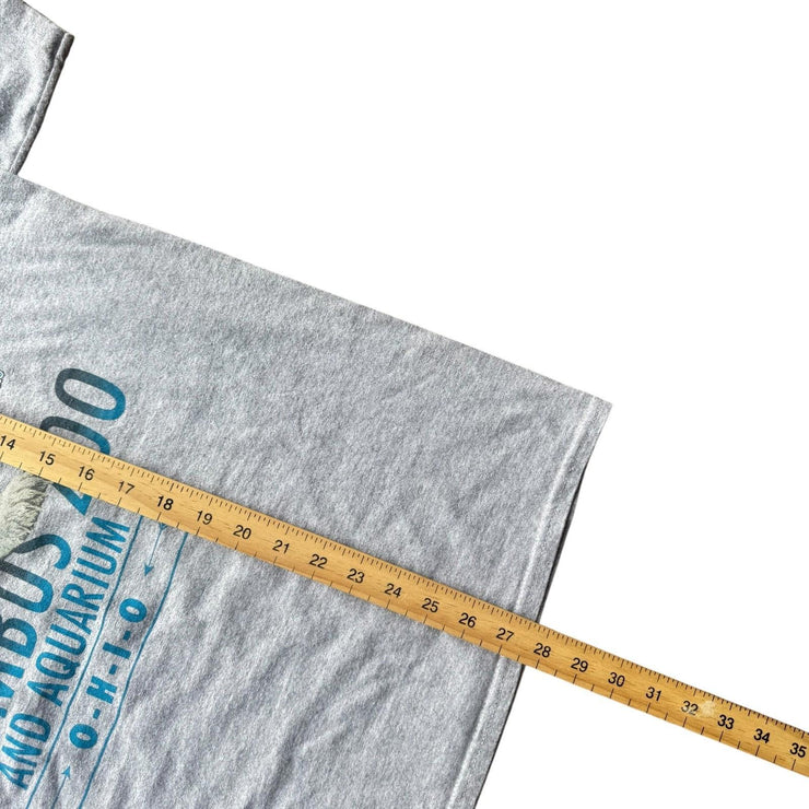 Columbus Zoo Preserve & Protect Grey Graphic T-Shirt Size Large