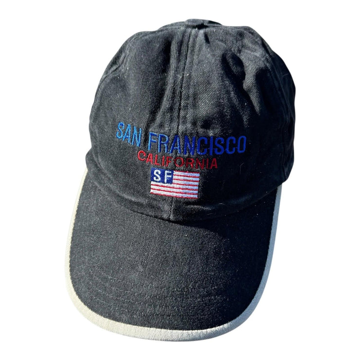 Vintage Dad Hat San Francisco Black USA Flag One Size Fits all