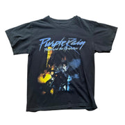 Prince Purple Rain Black Graphic T-Shirt Size Mens XS