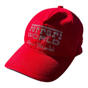 Ferrari World Abu Dhabi Men's Red Collectible Vintage Cap Adjustable Sizing