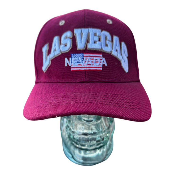 Vintage Las Vegas Nevada Burgundy Baseball Trucker Cap Adjustable Sizing