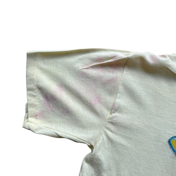 Who Peed in The Pool Yellow Glitter Single Stitch Graphic T-Shirt Size M
