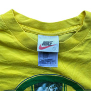 VTG 90s Ronaldo R9 Yellow Brazil Nike Graphic T-Shirt Size Men's Small