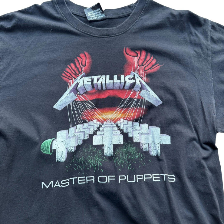 VTG Metallica Master of Puppets Single Stitch Black Graphic Tee Maxx Rock 2XL
