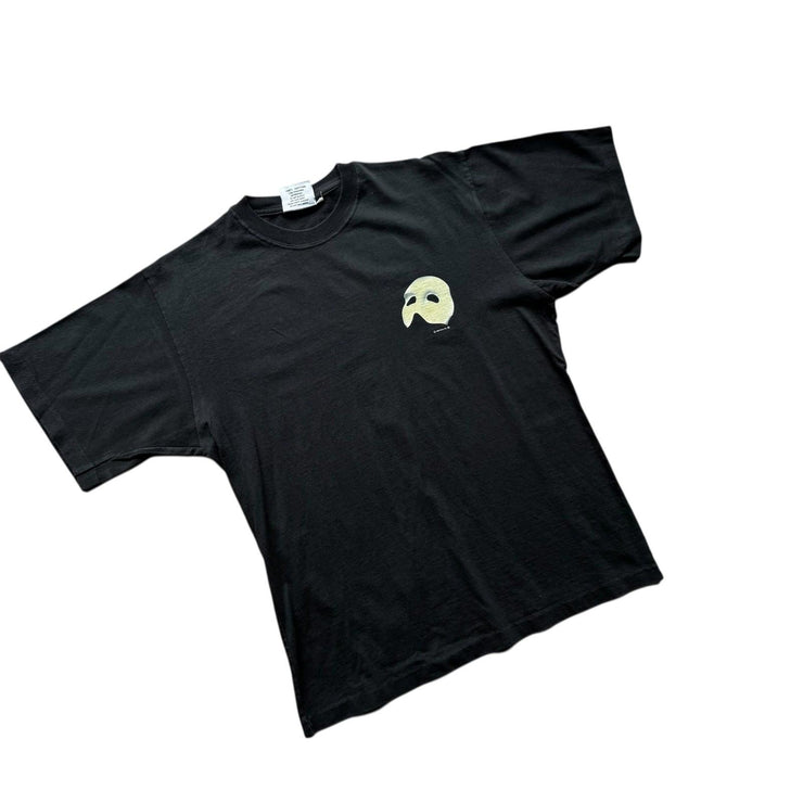 VTG Phantom Of The Opera Black Single Stitch Graphic T-Shirt 1986 Size Medium