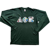 Vintage Green Flintstones AOE Fra USA Embroidered Single Stitch T-Shirt Size XL