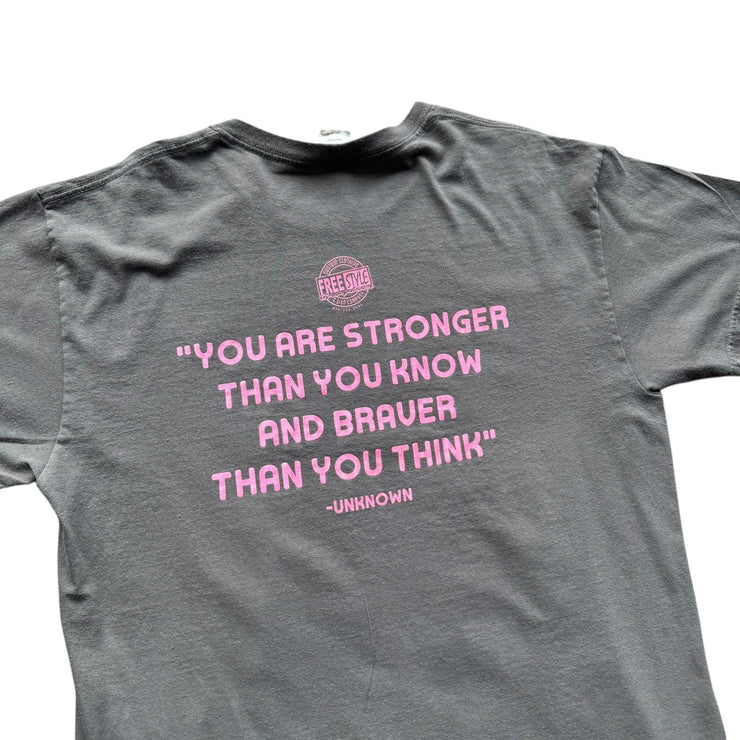 LSHS & Pink Out American Football Grey Graphic T-Shirt Size Large