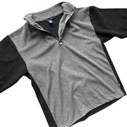 Vintage Men's Nautica Grey Quarter Zip Fleece Size Large Made in USA