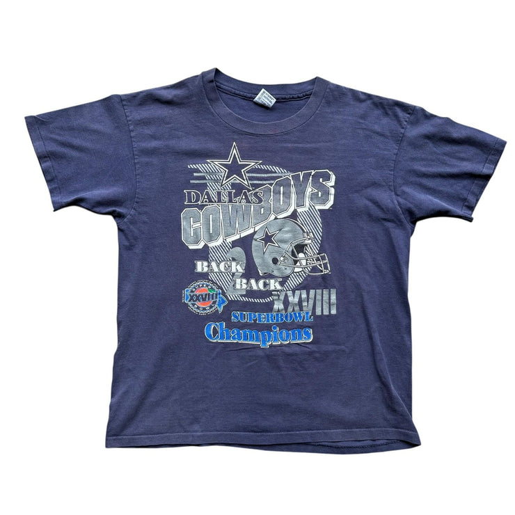Vintage NFL Dallas Cowboys Back to Back Super Bowl Champions 1993 T-Shirt XL