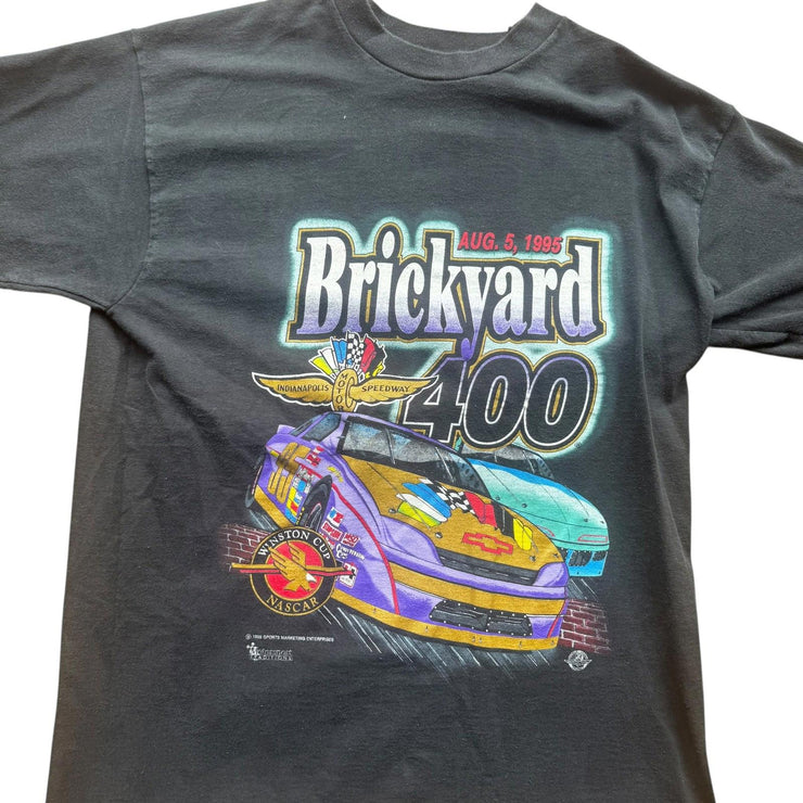 Vintage Brickyard 400 Winston Cup Nascar 1995 Black Single Stitch T-Shirt Size L