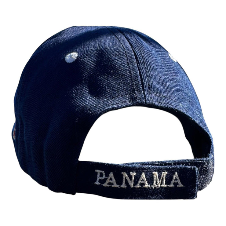 Vintage Panama Souvenir Blue Cap Adjustable Sizing