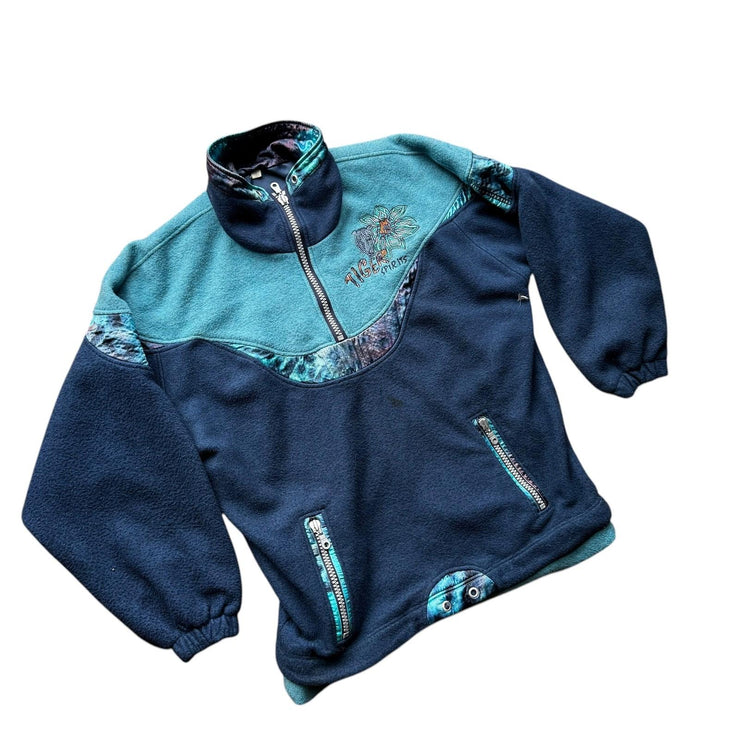 Vintage Tiger Spirit Magic Venture Quarter Zip Fleece Pullover Size XL
