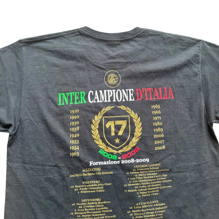 VTG Inter Milan Champions 2009 Ibrahimović Fruit of the Loom Graphic T-Shirt M