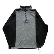 Vintage Men's Nautica Grey Quarter Zip Fleece Size Large Made in USA