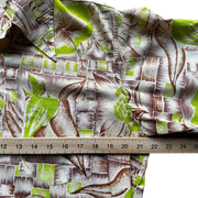 Vintage 1940s Hale Hawaii Hawaiian Abstract Green Shirt
