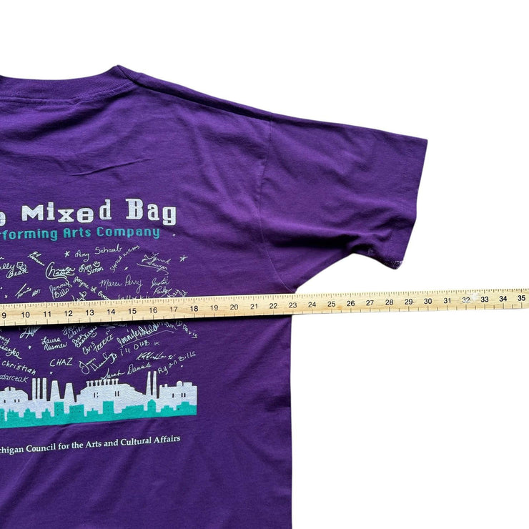 VTG Purple See The Light Single Stitch Moon Graphic T-Shirt Size XL